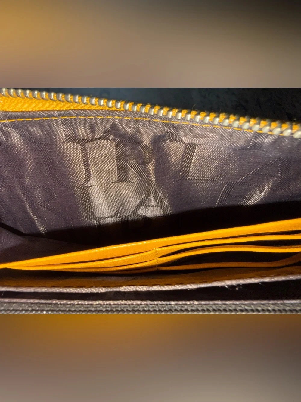 Furla Mustard Yellow Leather long Zip Wallet